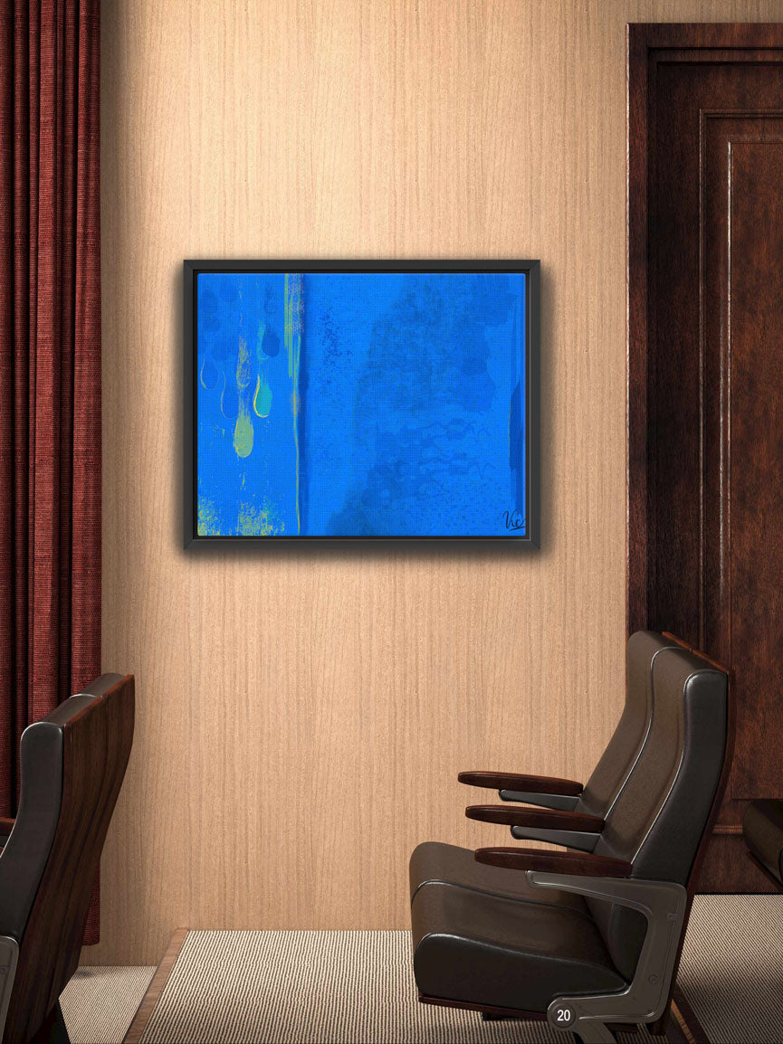 Blue Modern Contemporary Abstract Artwork Painting
