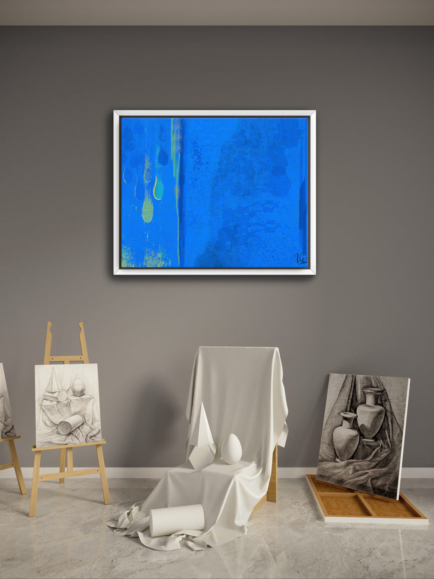 Blue Modern Contemporary Abstract Artwork Painting