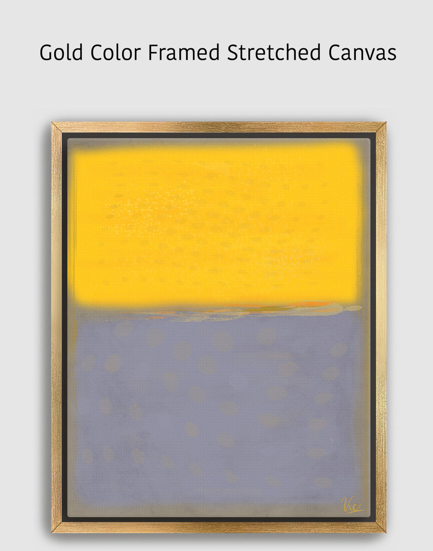 Modern Contemporary Yellow Abstract Artwork Painting - Original Wall Art for Home Décor