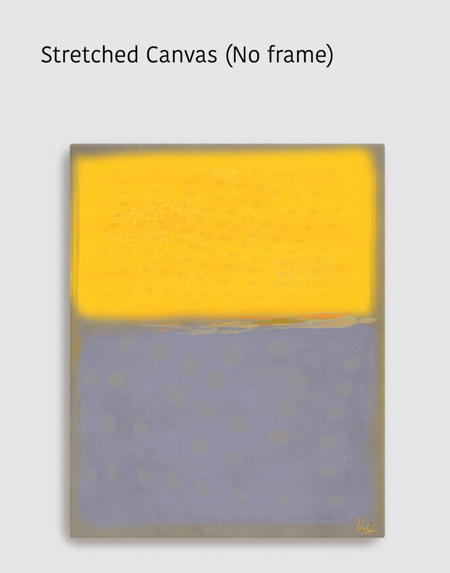 Modern Contemporary Yellow Abstract Artwork Painting - Original Wall Art for Home Décor