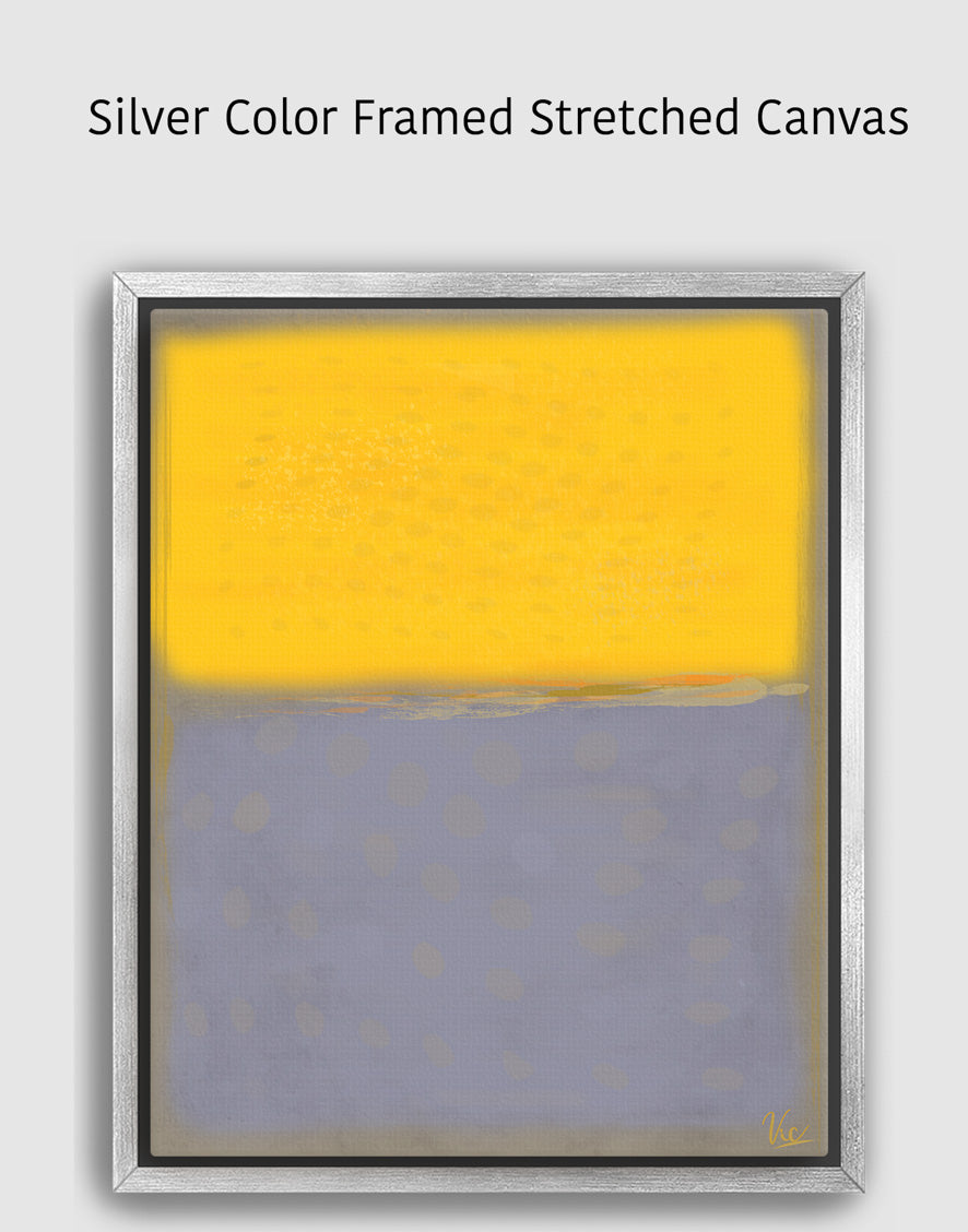 Modern Contemporary Yellow Abstract Artwork Painting - Original Wall Art for Home Décor