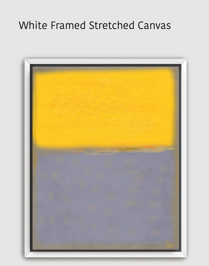 Modern Contemporary Yellow Abstract Artwork Painting - Original Wall Art for Home Décor