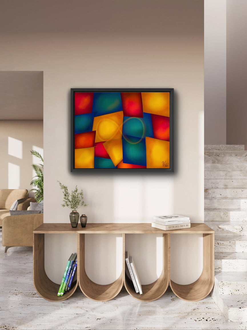 Bold Colorful Infinity Modern Contemporary Abstract Wall Art - Original Original Painting