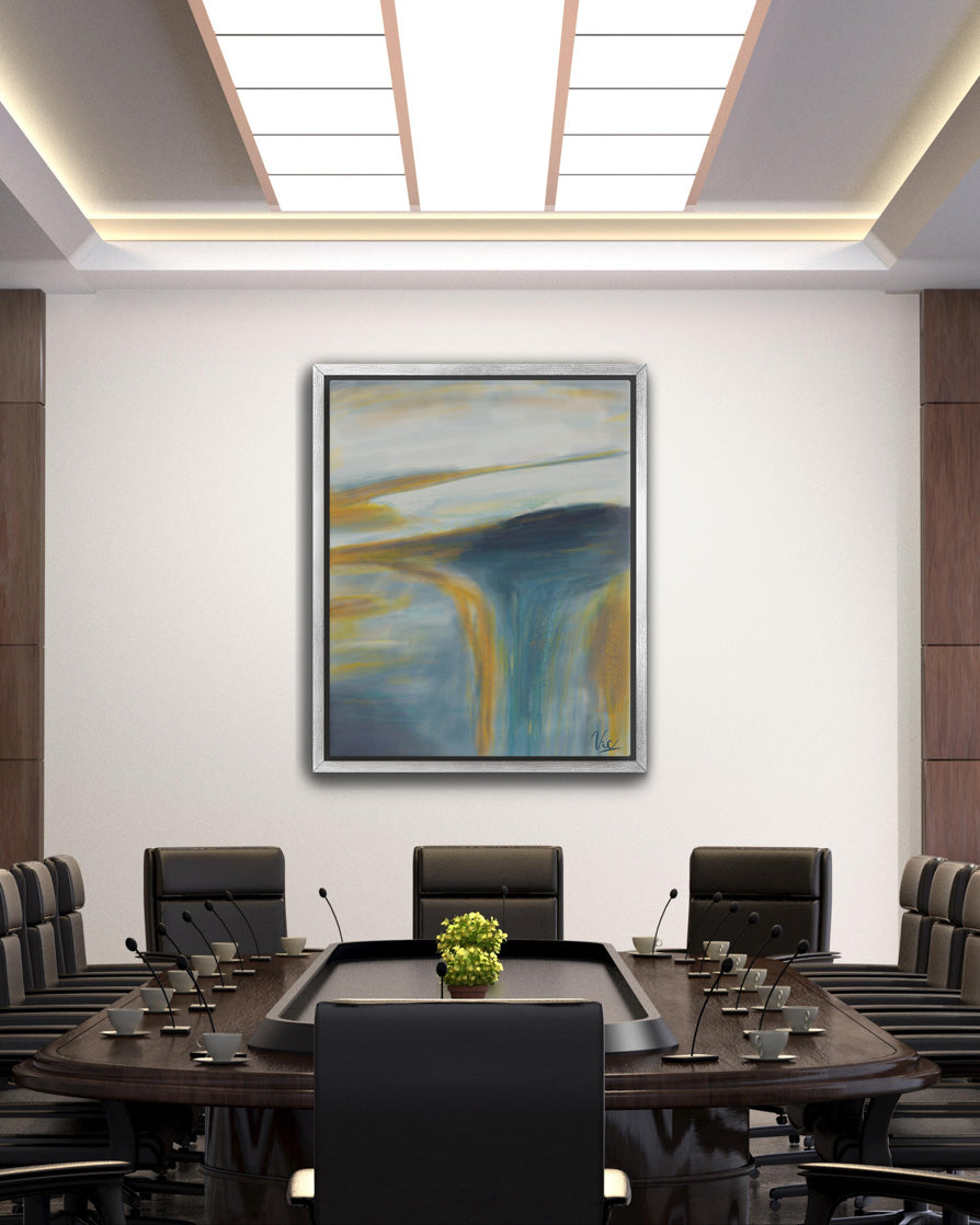 Asbtract Waterfall Modern Contemporary Original Wall Art Painting
