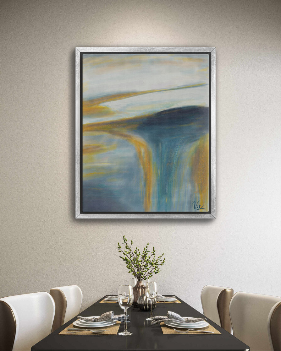 Asbtract Waterfall Modern Contemporary Original Wall Art Painting