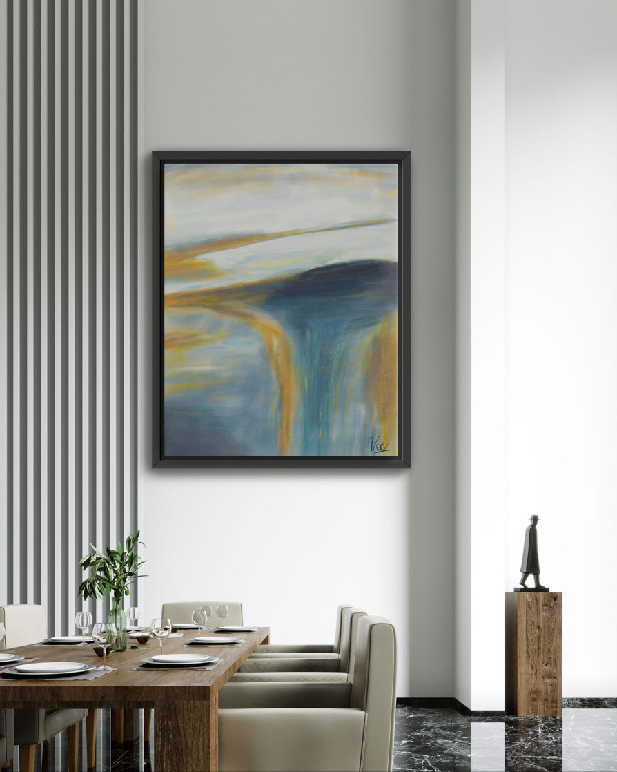 Asbtract Waterfall Modern Contemporary Original Wall Art Painting