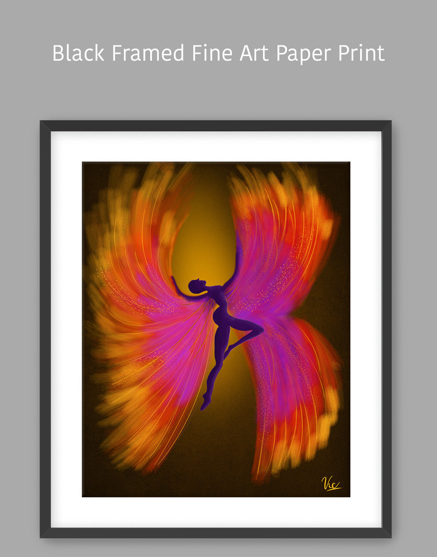 Freedom - Abstract Woman with Wings Artwork - Inspirational & Empowering Modern Art