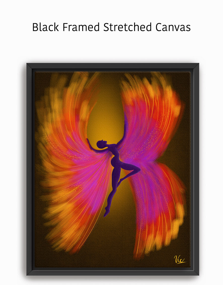 Freedom - Abstract Woman with Wings Artwork - Inspirational & Empowering Modern Art