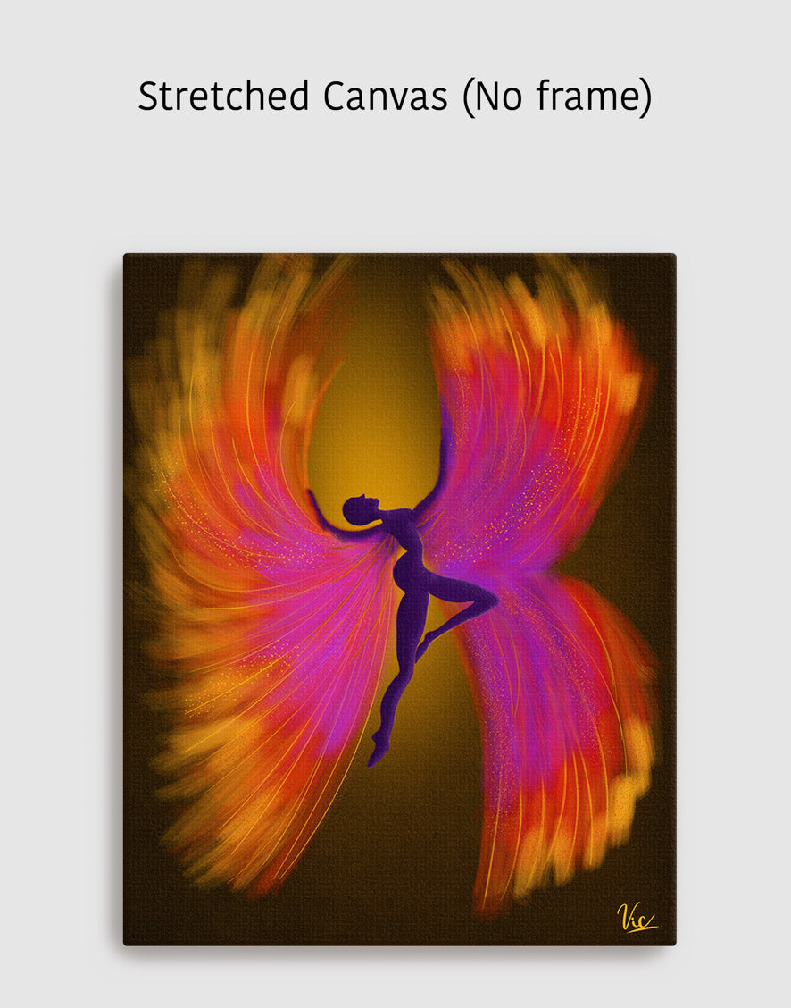 Freedom - Abstract Woman with Wings Artwork - Inspirational & Empowering Modern Art