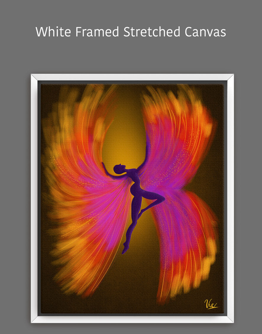 Freedom - Abstract Woman with Wings Artwork - Inspirational & Empowering Modern Art
