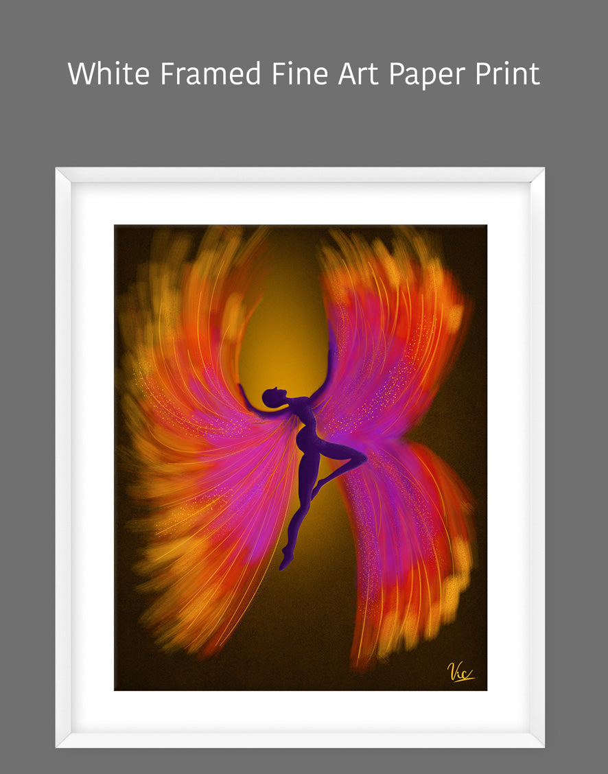 Freedom - Abstract Woman with Wings Artwork - Inspirational & Empowering Modern Art