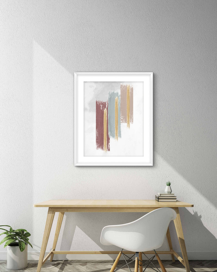 Abtract Earth Tone Muted Colors Original Artwork 1