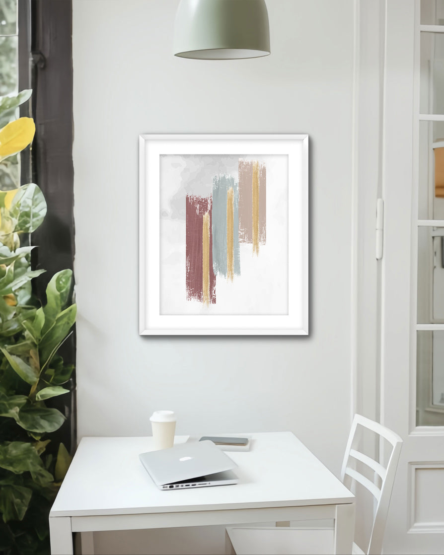 Abtract Earth Tone Muted Colors Original Artwork 1