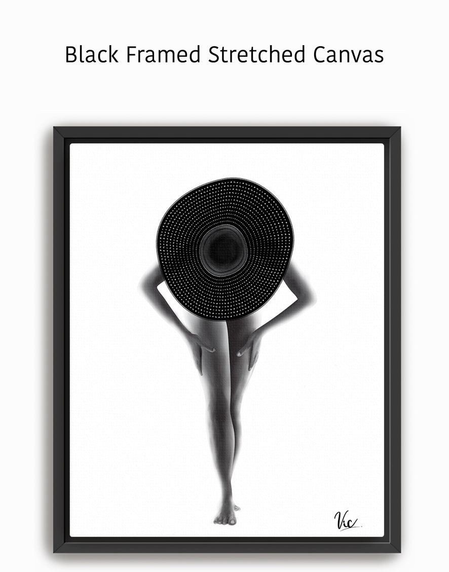 Black and White Woman Elegant Timeless Photo-Realistic Painting