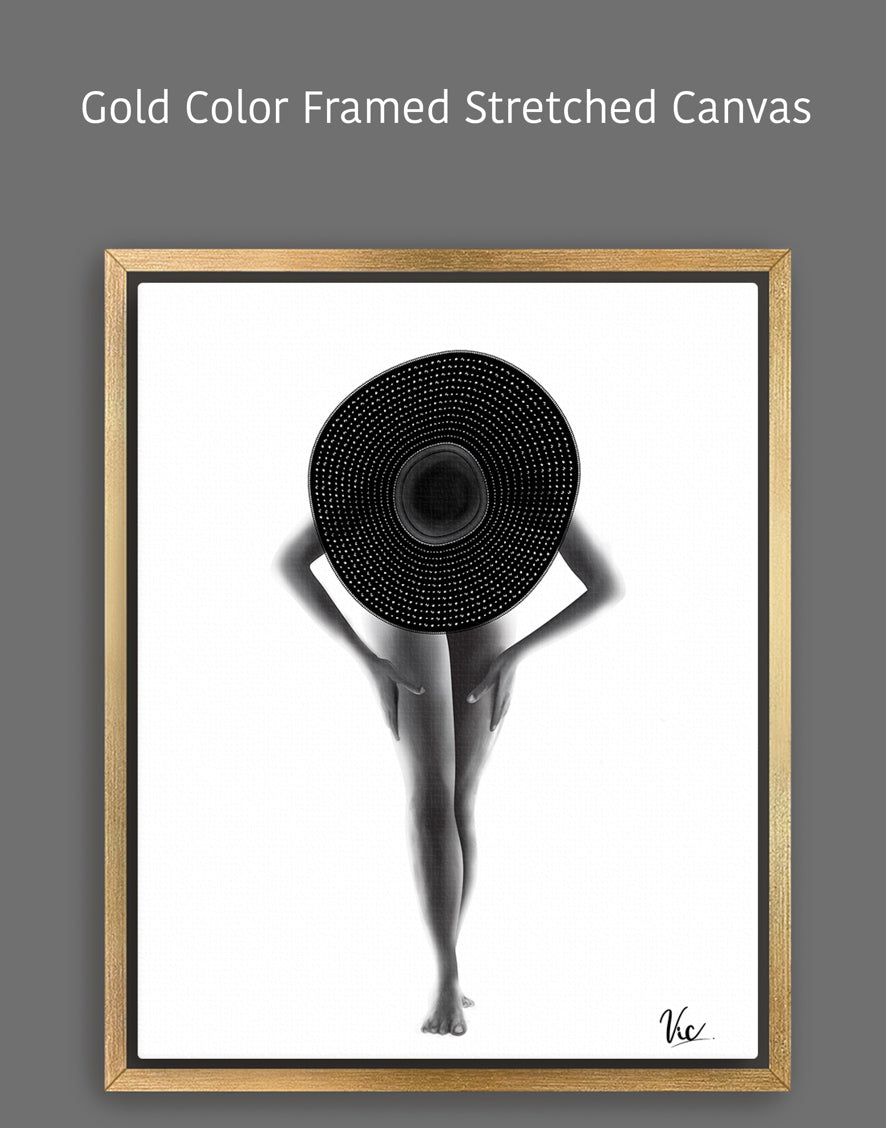 Black and White Woman Elegant Timeless Photo-Realistic Painting