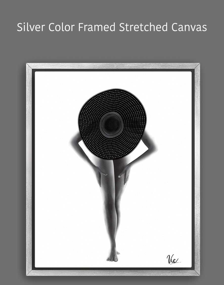 Black and White Woman Elegant Timeless Photo-Realistic Painting