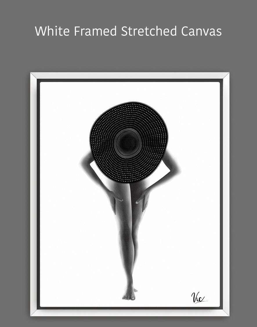 Black and White Woman Elegant Timeless Photo-Realistic Painting