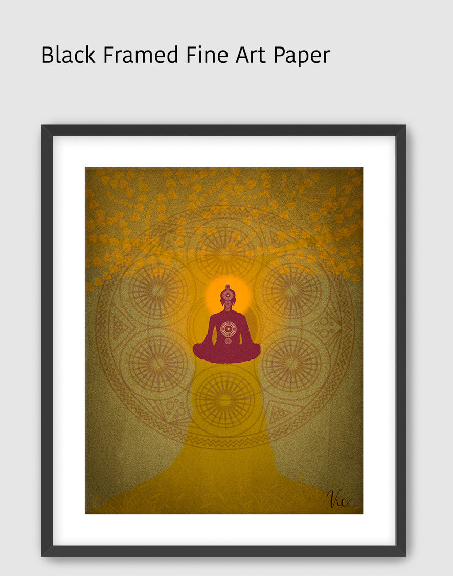 Serene Buddha Meditation Painting | Chakra Original Wall Art