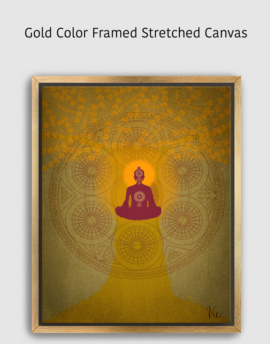 Serene Buddha Meditation Painting | Chakra Original Wall Art