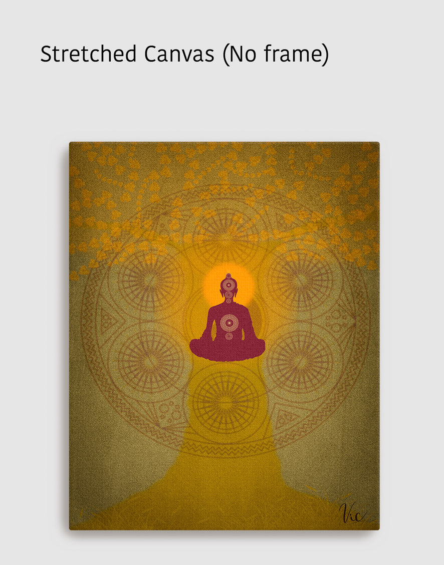 Serene Buddha Meditation Painting | Chakra Original Wall Art