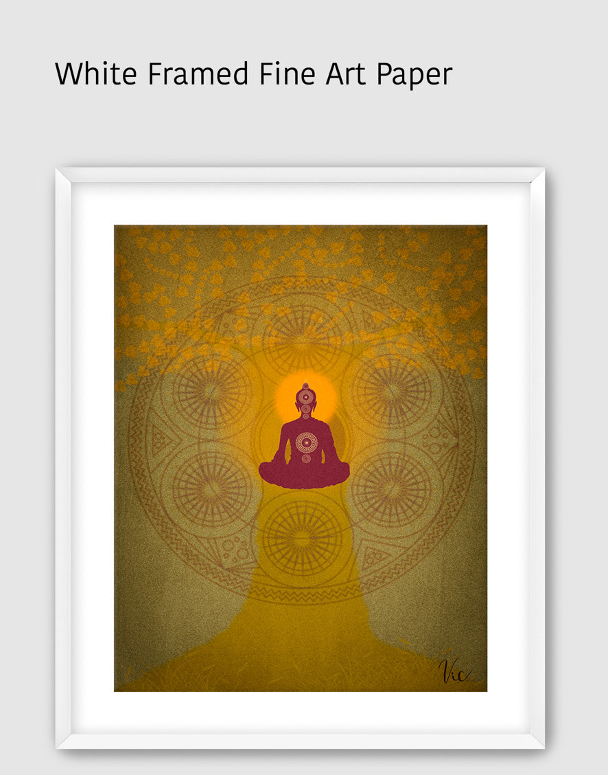 Serene Buddha Meditation Painting | Chakra Original Wall Art