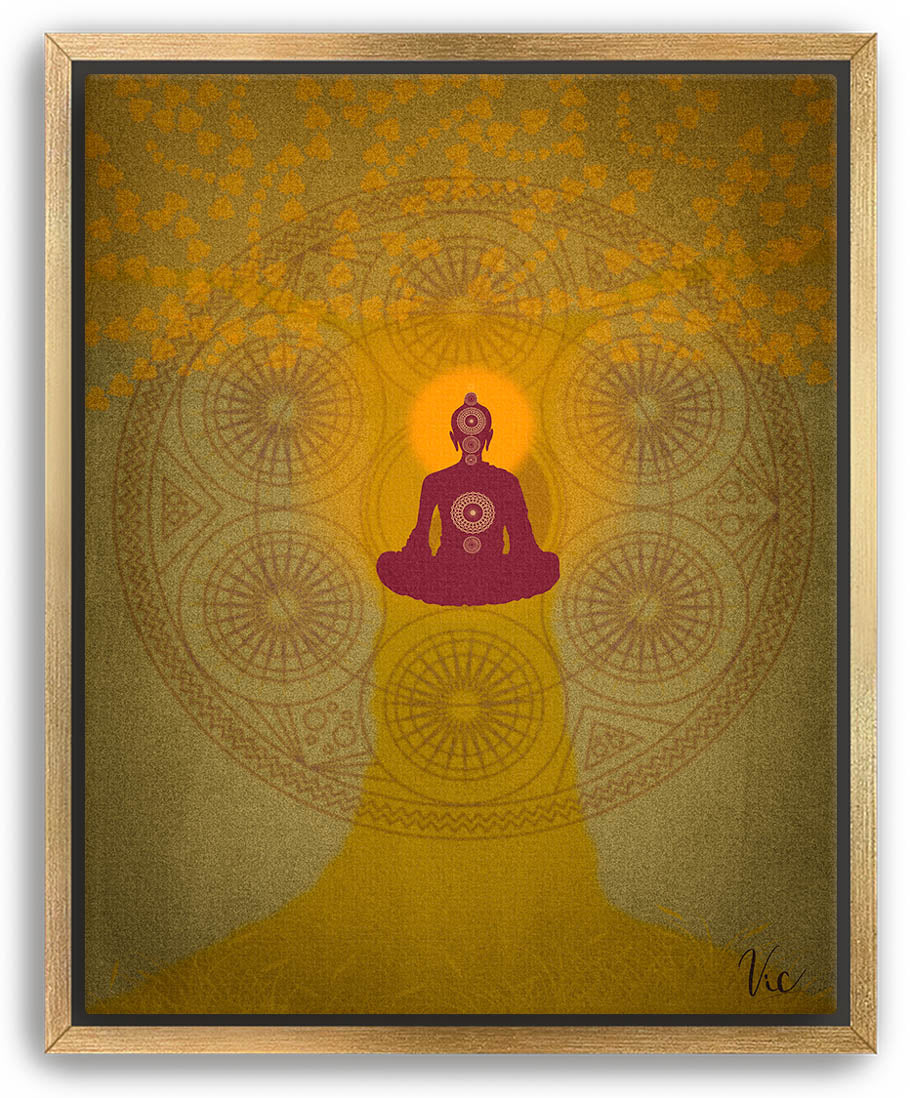 Serene Buddha Meditation Painting | Chakra Original Wall Art