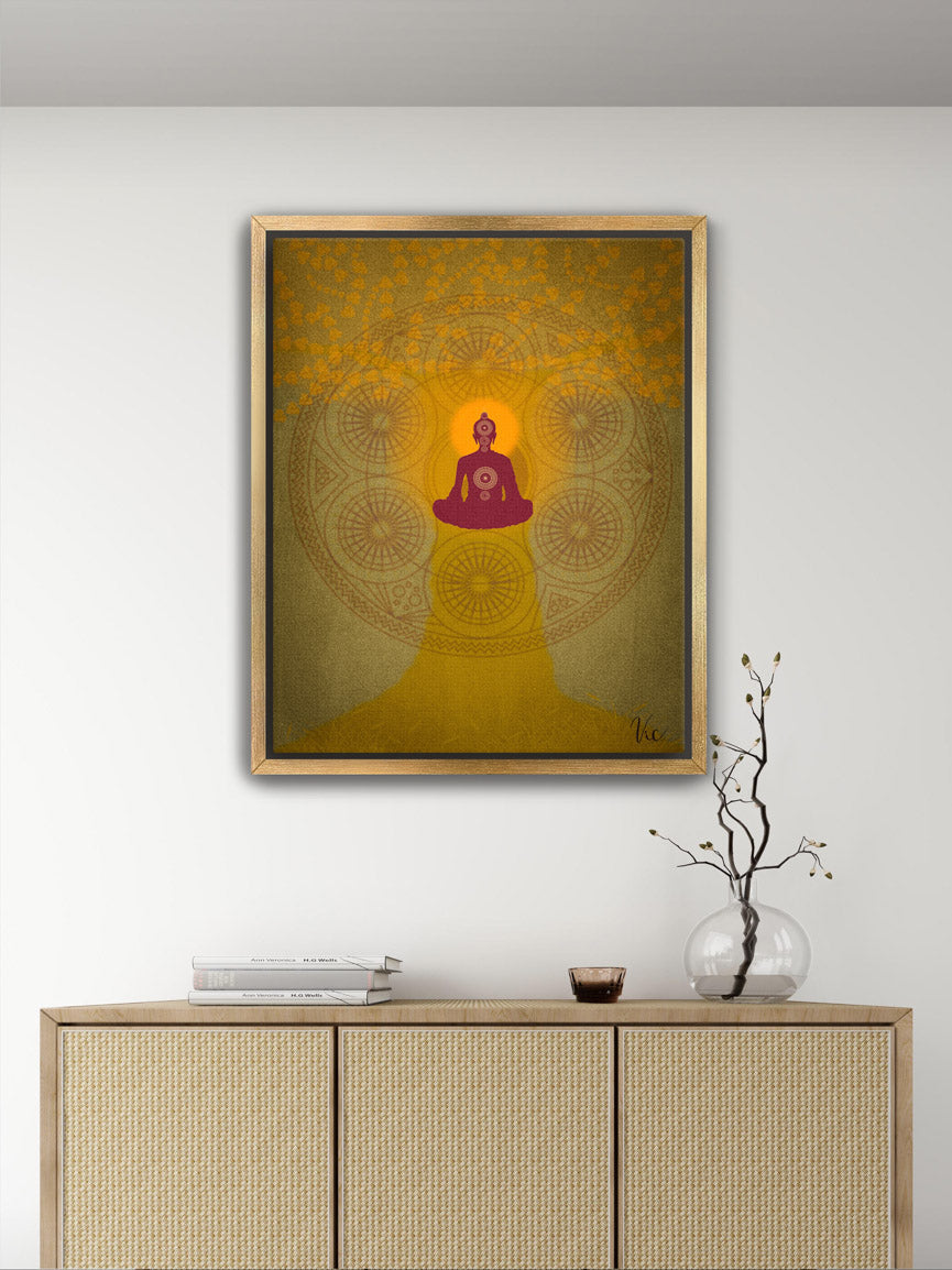 Serene Buddha Meditation Painting | Chakra Original Wall Art