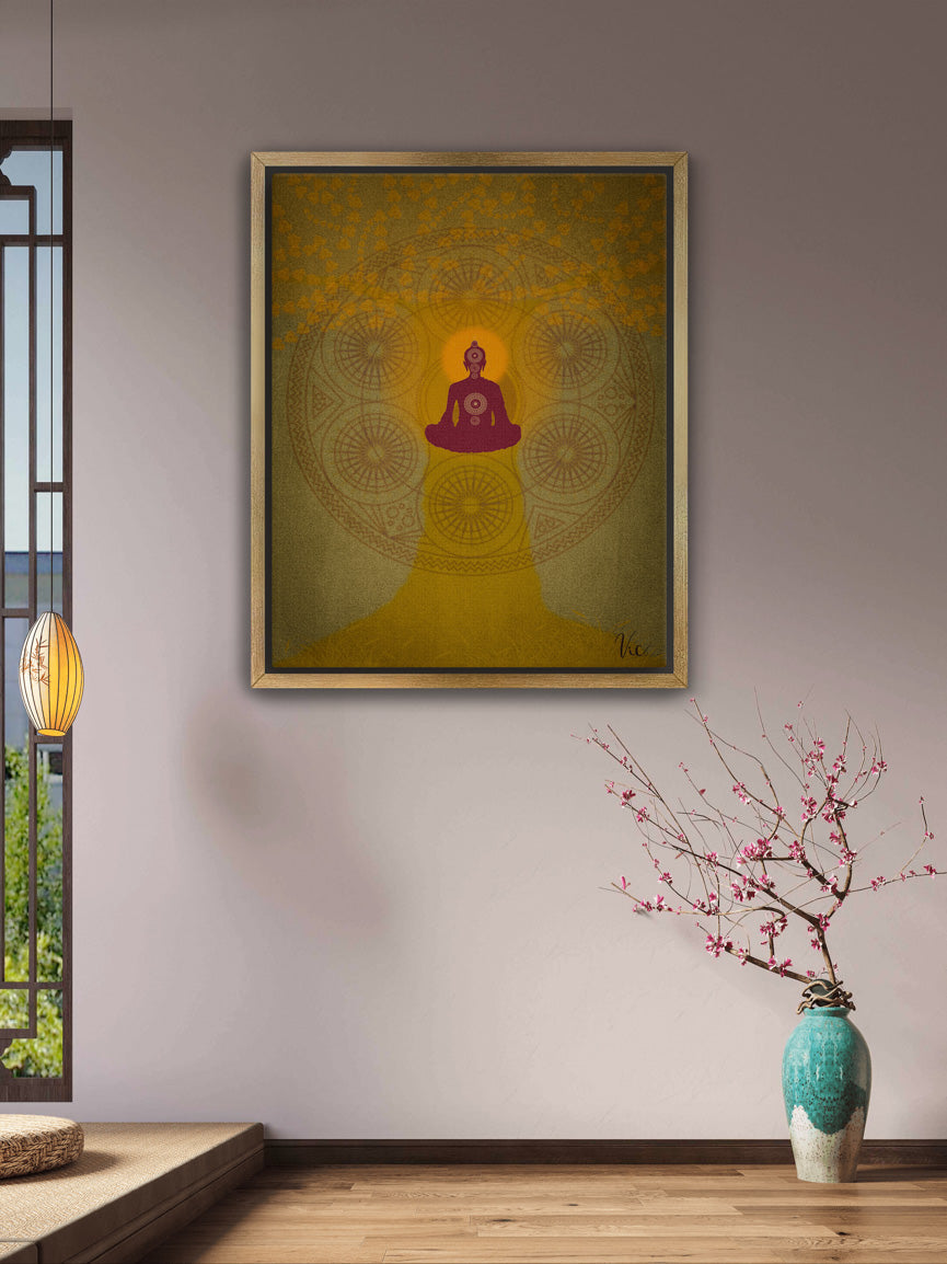 Serene Buddha Meditation Painting | Chakra Original Wall Art