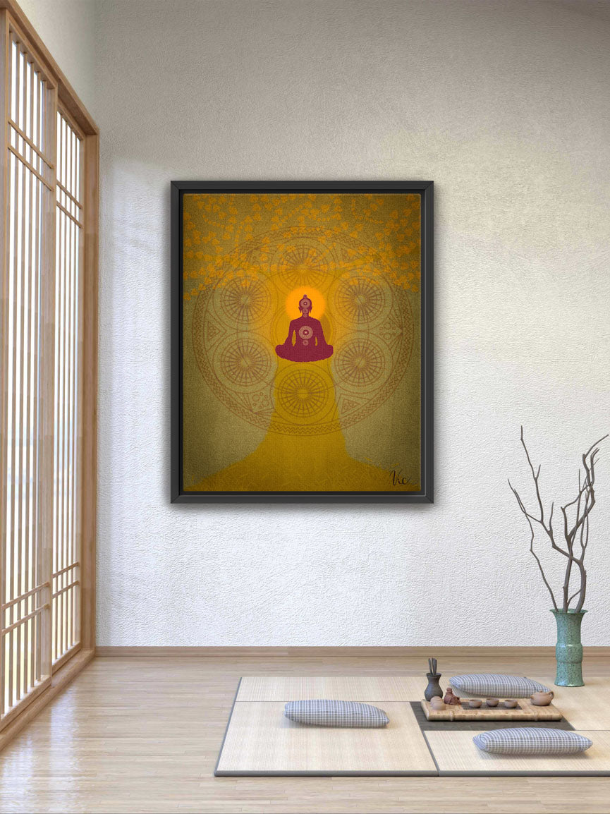 Serene Buddha Meditation Painting | Chakra Original Wall Art