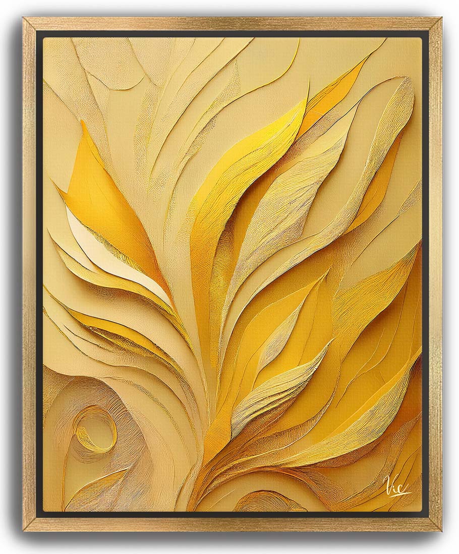 Contemporary Abstract Yellow Contemporary Painting