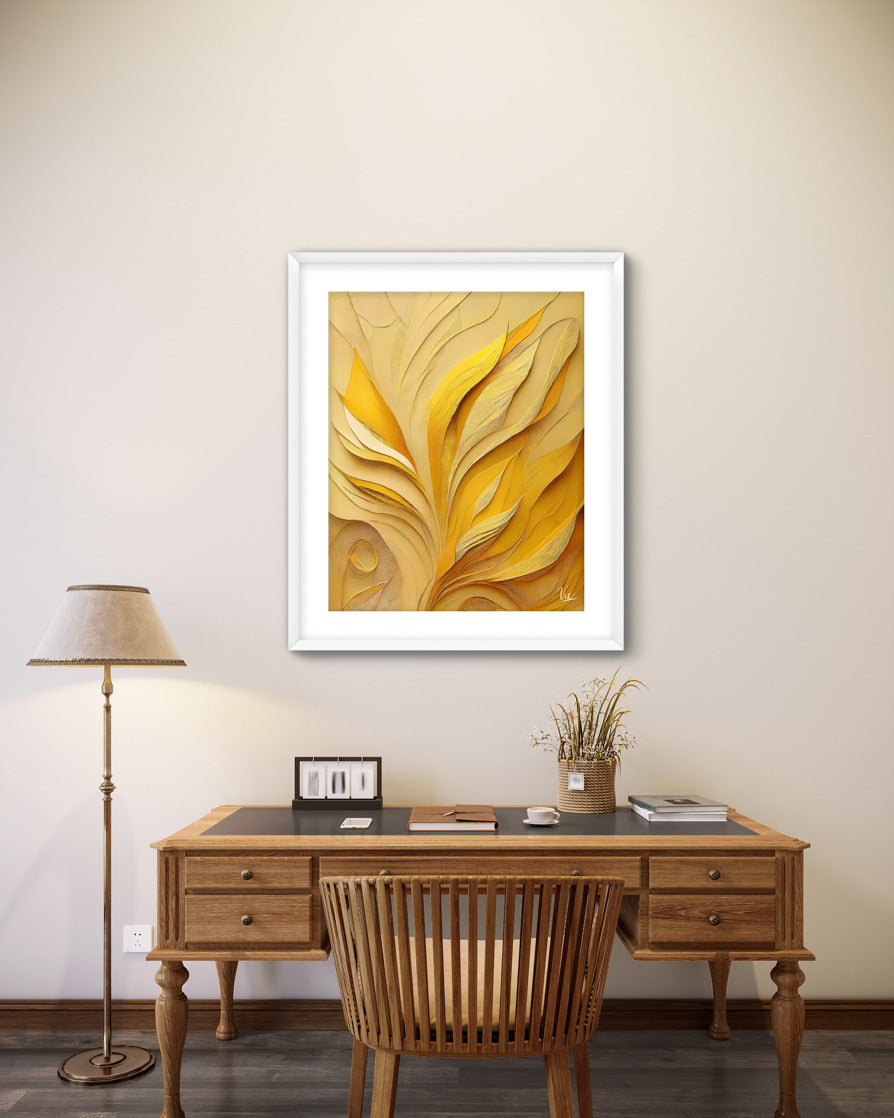 Contemporary Abstract Yellow Contemporary Painting