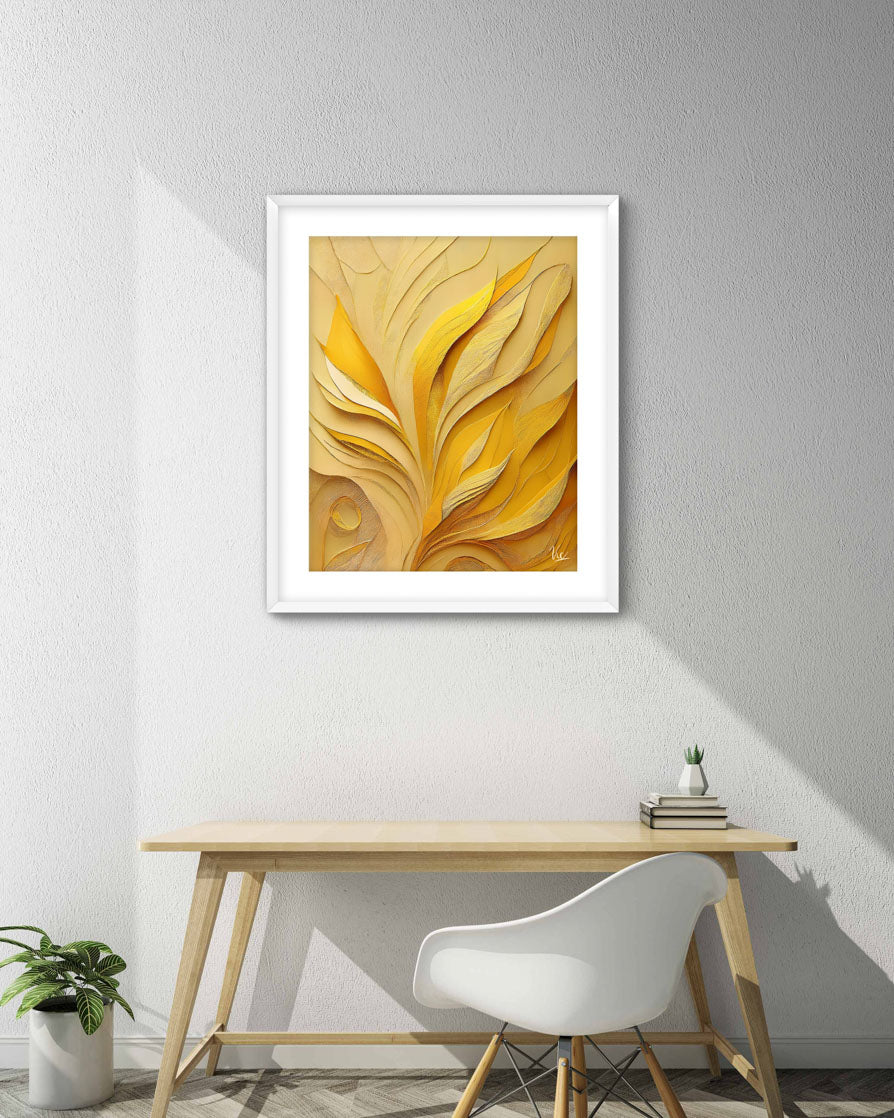 Contemporary Abstract Yellow Contemporary Painting