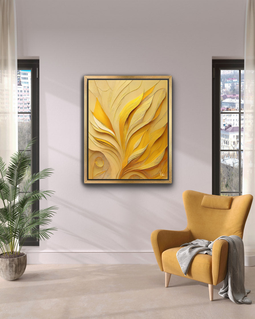 Contemporary Abstract Yellow Contemporary Painting
