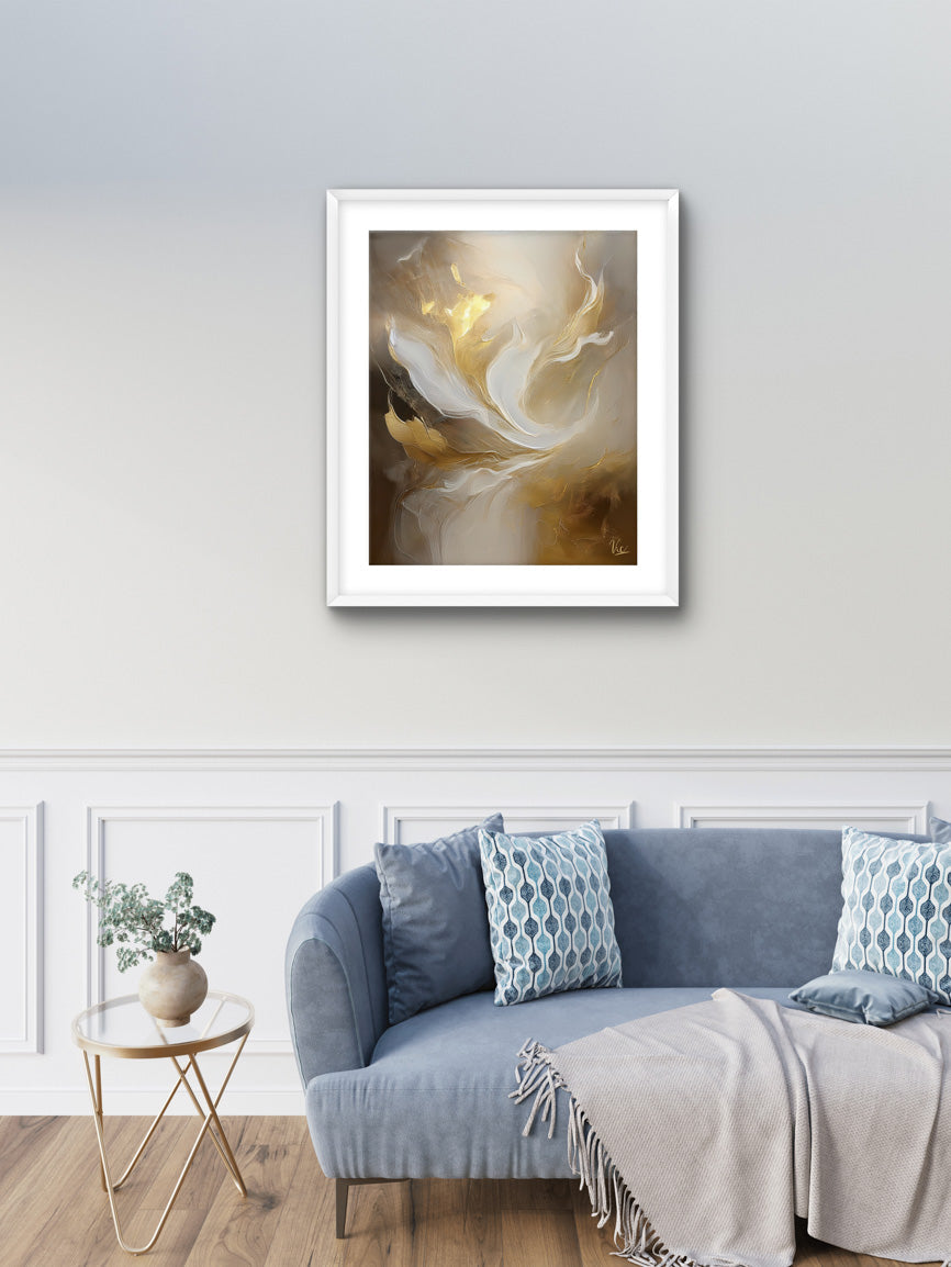 Abstract Gold Contemporary Fine Artwork