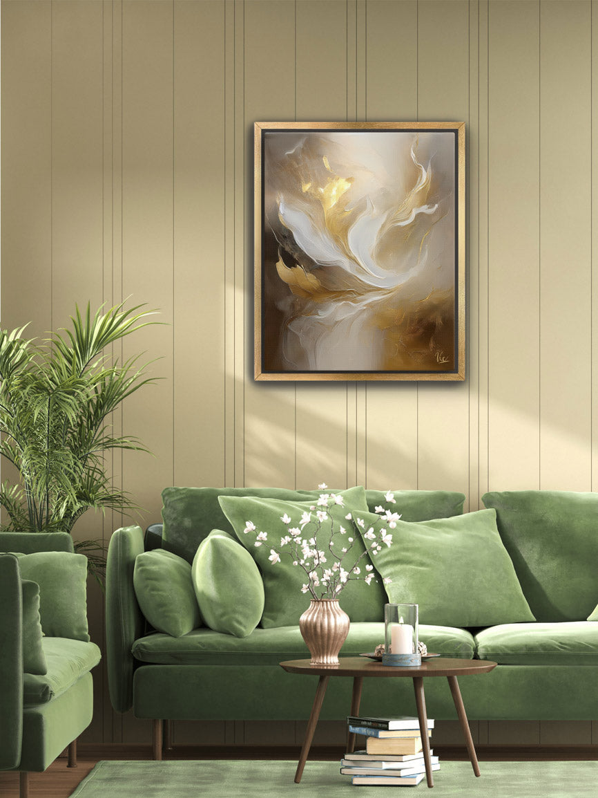 Abstract Gold Contemporary Fine Artwork