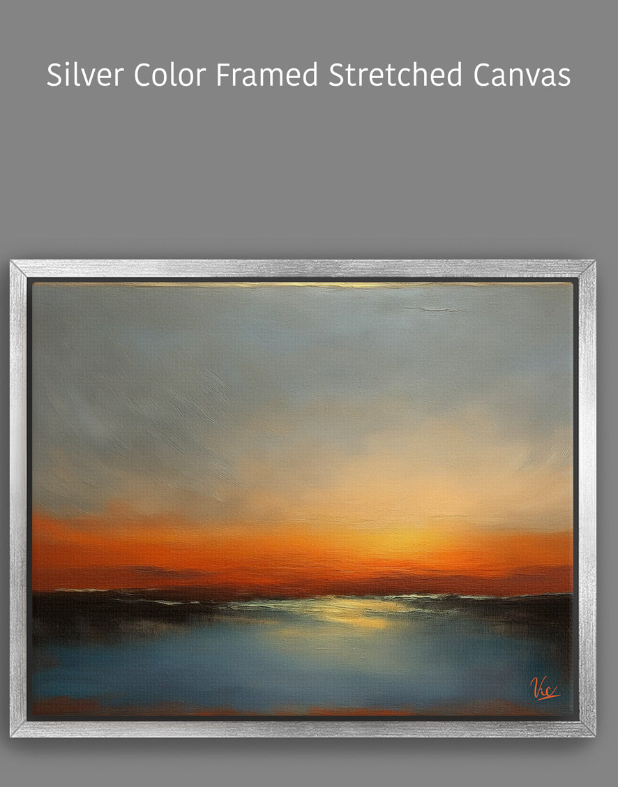 Abstract Orange Contemporary Sunset Artwork 2