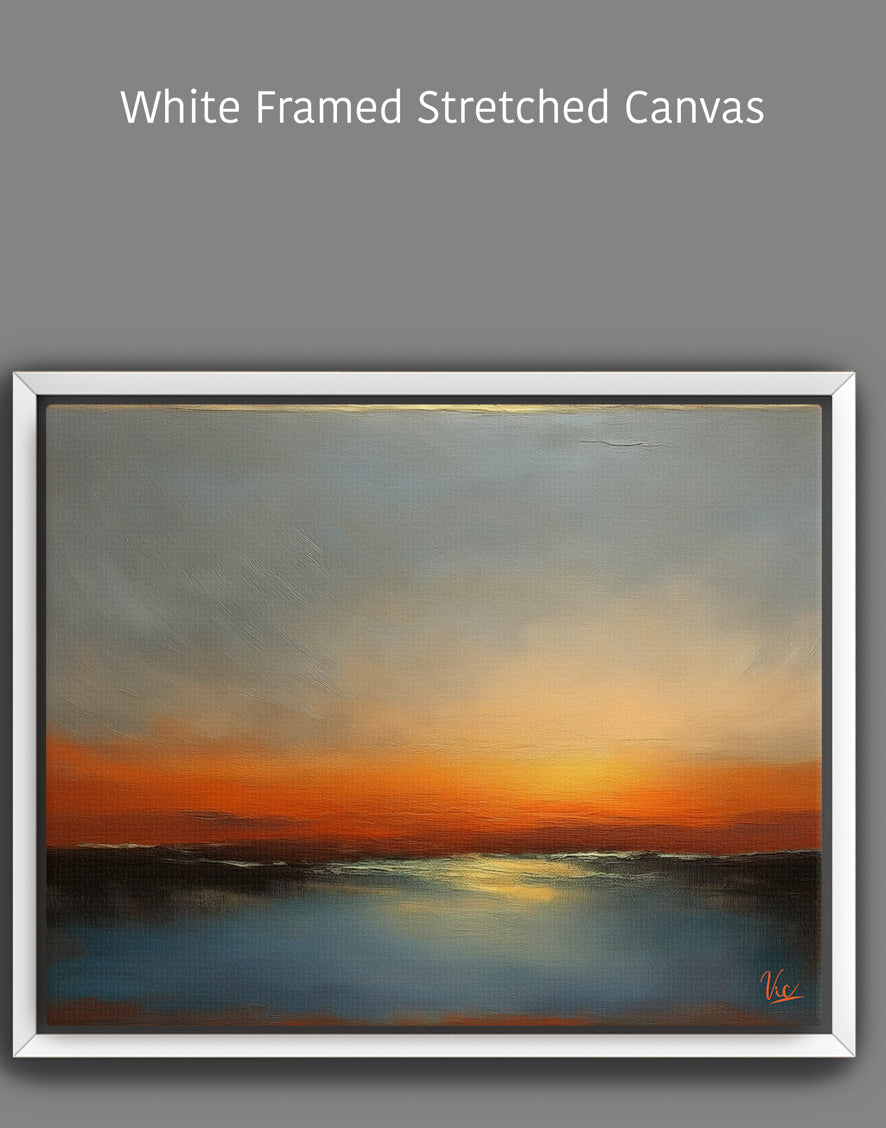 Abstract Orange Contemporary Sunset Artwork 2