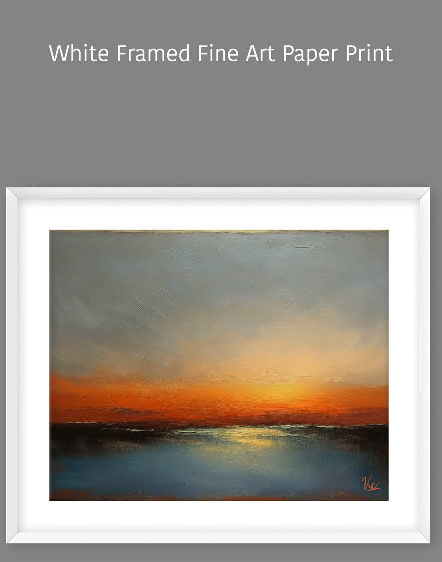Abstract Orange Contemporary Sunset Artwork 2