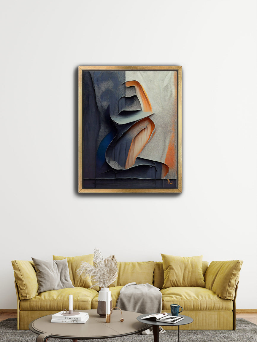 Muted Color Woman Abstract Painting - Contemporary Fine Art for Modern Interiors