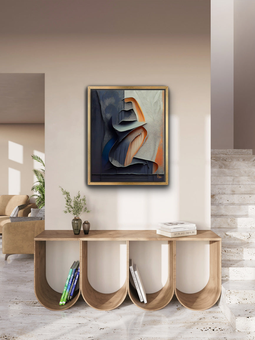 Muted Color Woman Abstract Painting - Contemporary Fine Art for Modern Interiors