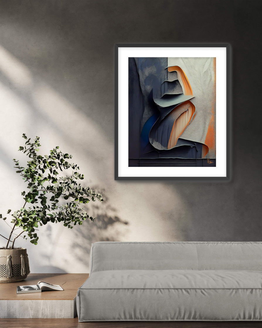 Muted Color Woman Abstract Painting - Contemporary Fine Art for Modern Interiors