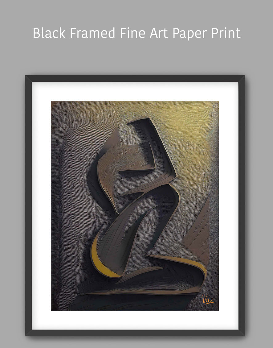 Muted Color Woman Abstract Painting 2 - Contemporary Fine Art for Modern Interiors