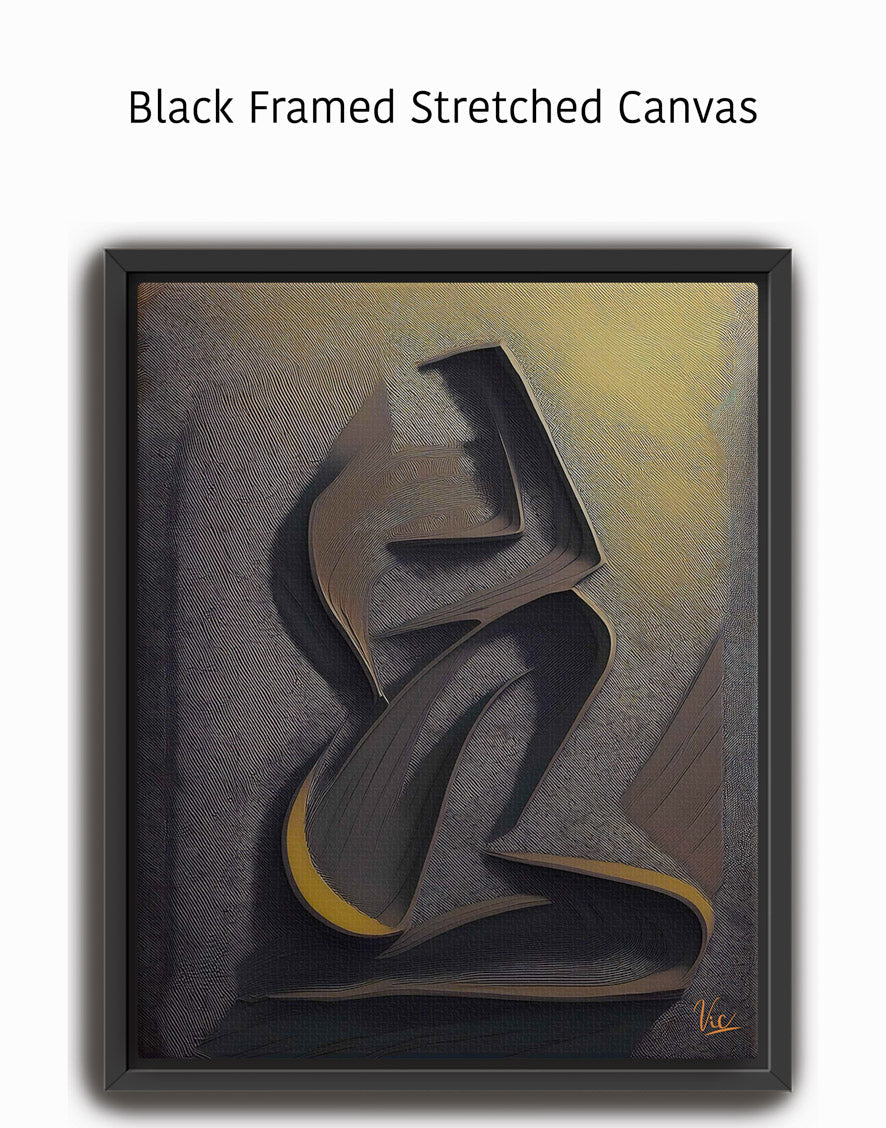Muted Color Woman Abstract Painting 2 - Contemporary Fine Art for Modern Interiors