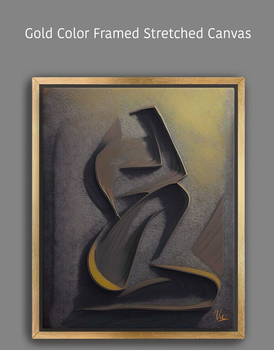 Muted Color Woman Abstract Painting 2 - Contemporary Fine Art for Modern Interiors