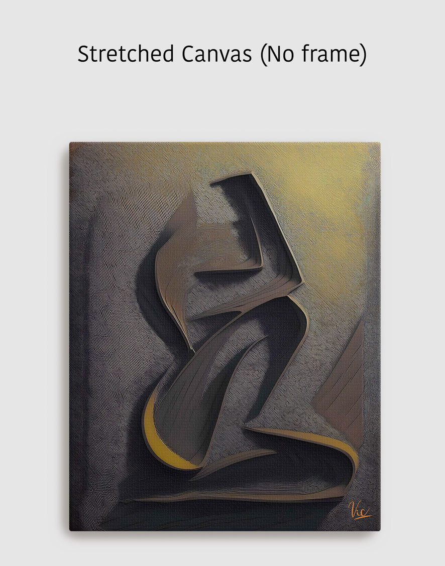 Muted Color Woman Abstract Painting 2 - Contemporary Fine Art for Modern Interiors