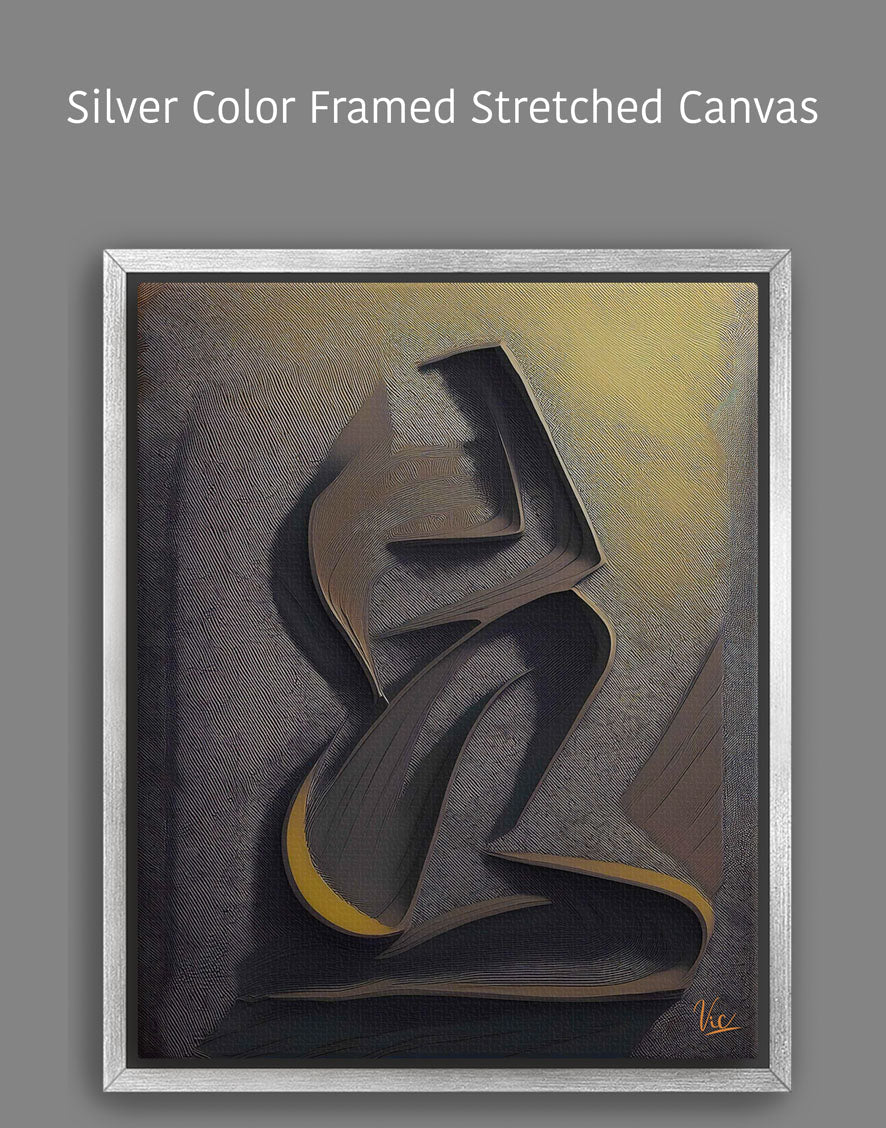 Muted Color Woman Abstract Painting 2 - Contemporary Fine Art for Modern Interiors
