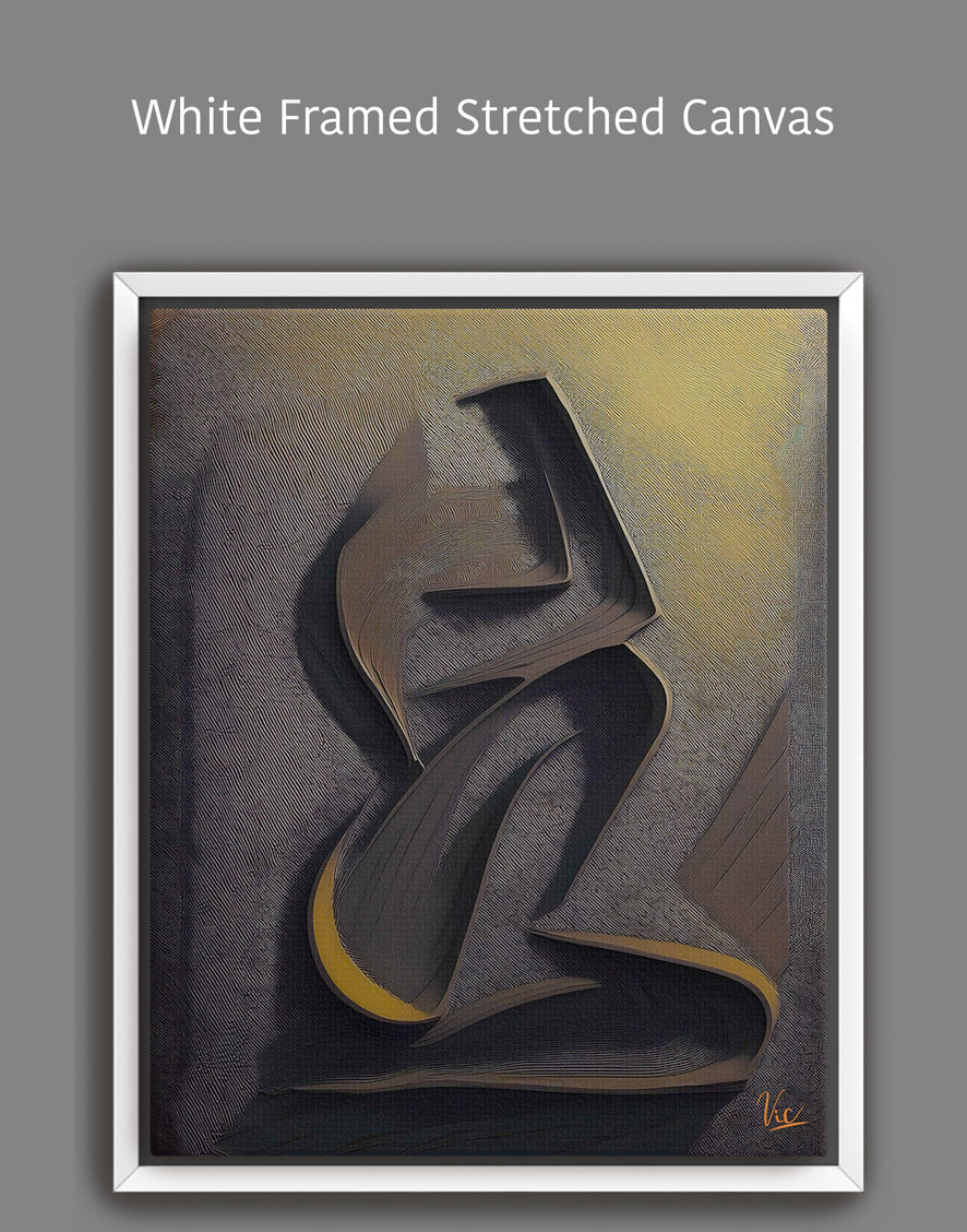 Muted Color Woman Abstract Painting 2 - Contemporary Fine Art for Modern Interiors