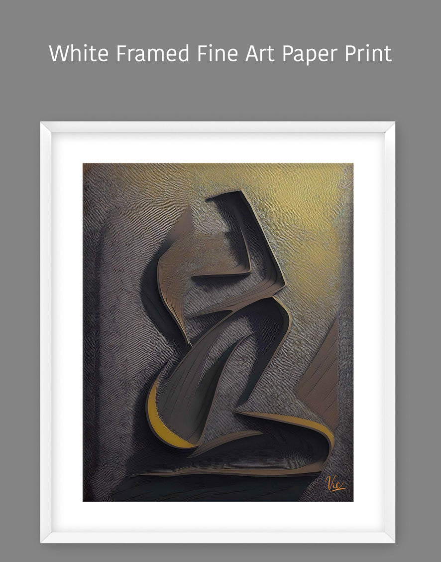 Muted Color Woman Abstract Painting 2 - Contemporary Fine Art for Modern Interiors