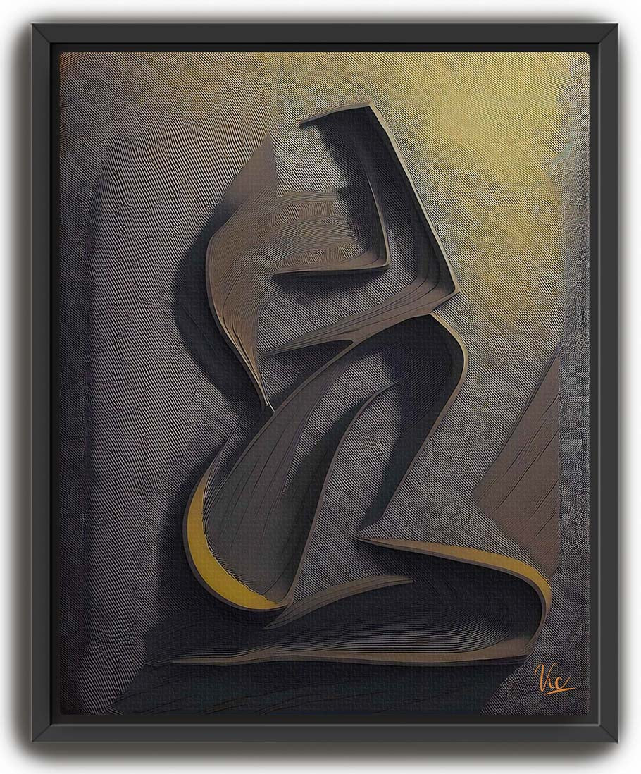 Muted Color Woman Abstract Painting 2 - Contemporary Fine Art for Modern Interiors
