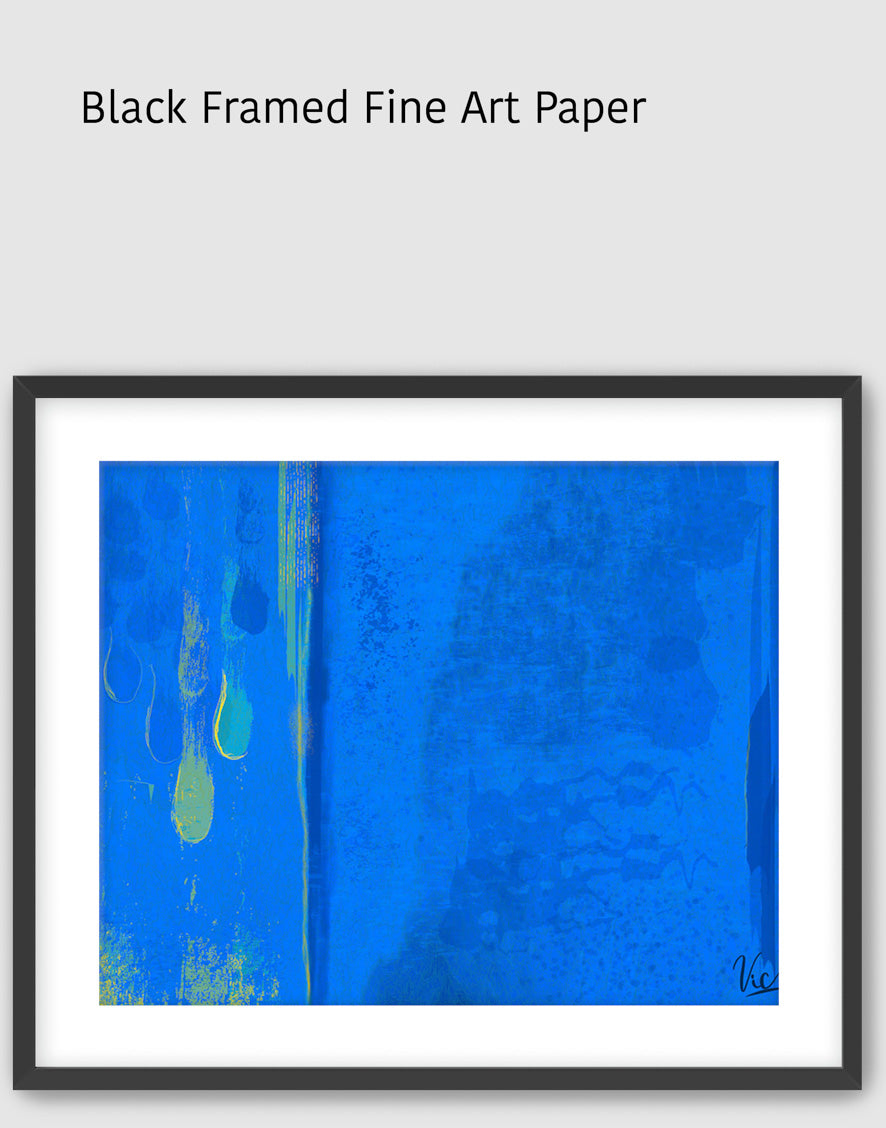 Blue Modern Contemporary Abstract Artwork Painting